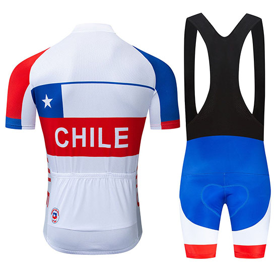 2019 Maillot Chile Tirantes Mangas Cortas Blanco Rojo
